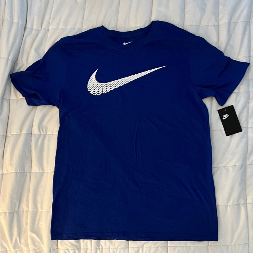 Nike Men's Royal Blue Tee with White Logo